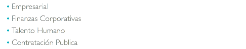 Empresarial Finanzas Corporativas Talento Humano Contratación Publica 